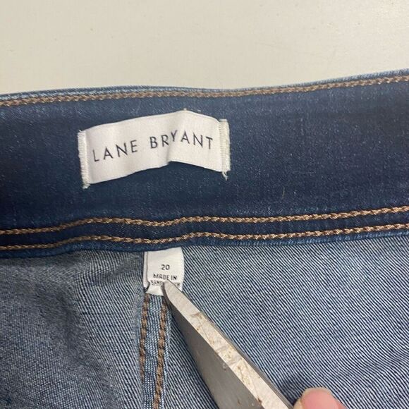 LANE BRYANT Women’s Dark Wash Blue High Rise Jeggings Size 20 Inseam 27.5 - Picture 6 of 9